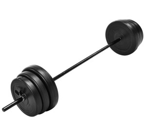 Sztanga Gryf z Obciążeniem 45kg (100lb) Winyl Hantle Siłownia Domowa 5FT