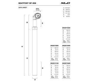 Sztyca amortyzowana XLC Sprez. Comp SP-S08 31,6mm, 350mm 100-140kg