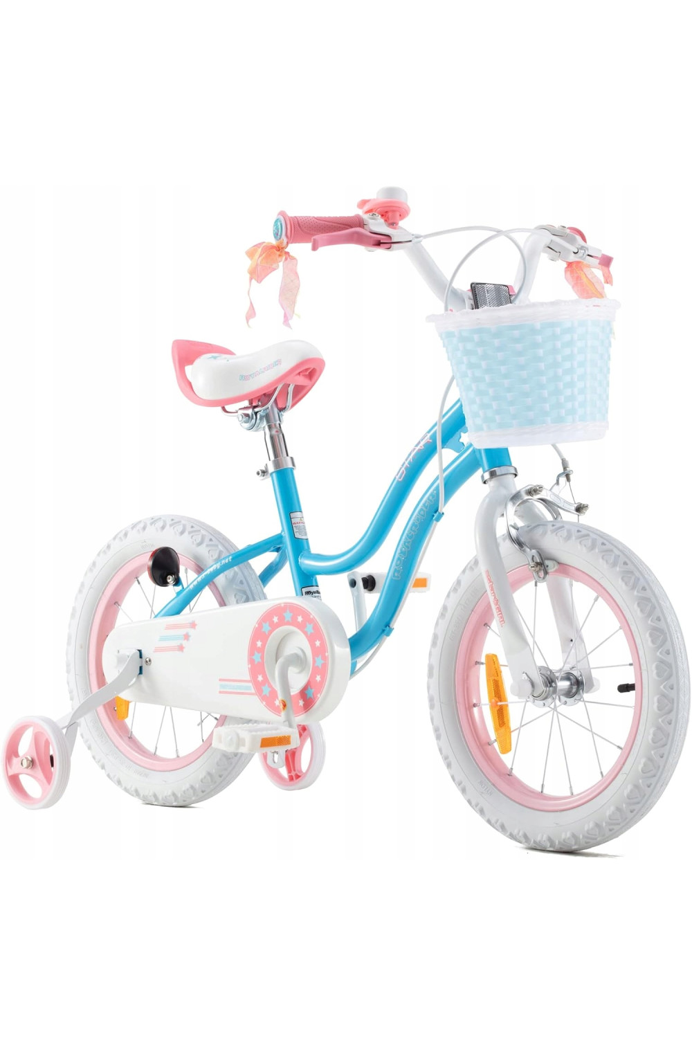 Rower Dziecięcy Royal Baby Stargirl 16" z bocznymi kółkami niebieski