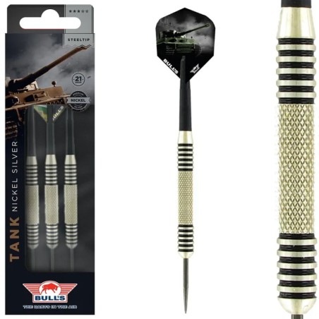 Lotki do Darta Bull's Tank Nickel Silver 22g Steeltip