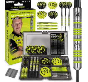 WINMAU Unisex MvG Design Zestaw Rzutek, Czarny/Zielony 50 ele. *OPIS*