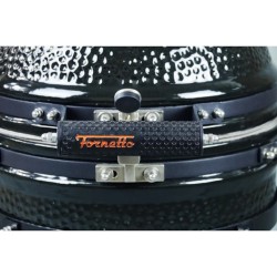 Grill kompaktowy ceramiczny węglowy Fornetto Kamado Lento Czarny 16"