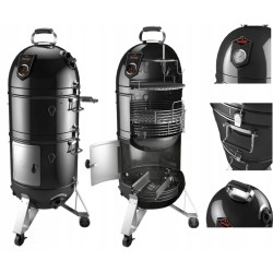 Fornetto Razzo Pro Black 2w1 - Grill Węglowy i Wędzarka