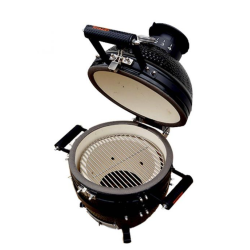 Grill kompaktowy ceramiczny węglowy Fornetto Kamado Lento Czarny 16"