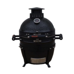 Grill kompaktowy ceramiczny węglowy Fornetto Kamado Lento Czarny 16"