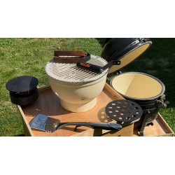 Grill kompaktowy ceramiczny węglowy Fornetto Kamado Lento Czarny 16"