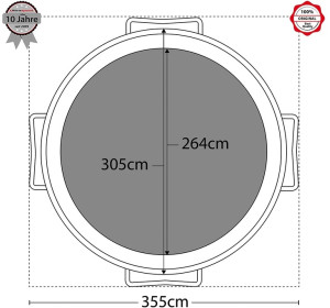 Trampolina ogrodowa YM 10FT, niebieska