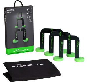 PuttOUT Pro bramki do golfa 3 rozmiary bram i etui, bramy Golf trening