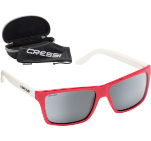 Cressi Rio okulary przeciwsłonecznej premium Czerwony/Białe lustro srebne