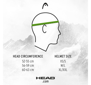 HEAD Kask narciarski VICO MIPS, czarny XS-S 52-55cm