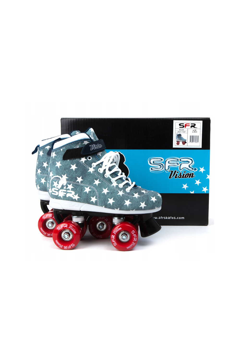 Wrotki SFR Skates Vision Canvas niebiesko-białe r. 35.5