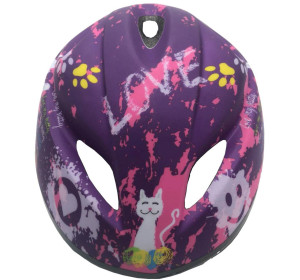 Kask rowerowy dziecięcy regulowany ENERO LOVE KITTY R.S (47-49CM )