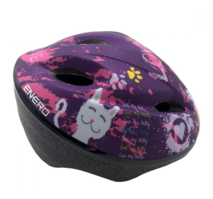 Kask rowerowy dziecięcy regulowany ENERO LOVE KITTY R.S (47-49CM )