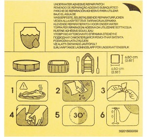 Bestway 62091 Zestaw Łatek Naprawczych Samoprzylepnych, 6,5 x 6,5 10 sztuk