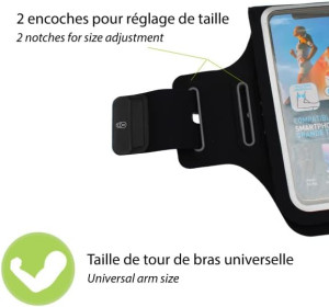 WANTALIS Odpinana etui, opaska do biegania Czarna M Smartphone do 14,5 cm