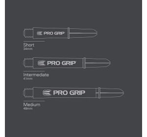 Target Darts Shaft Pro Grip Intermediate, 3 sztuk, czerwone