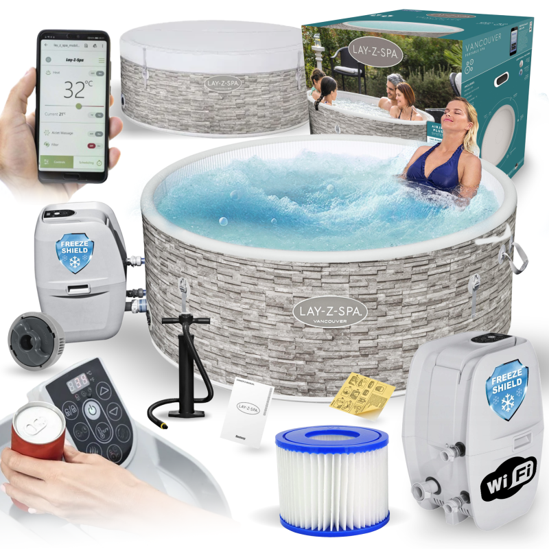 Basen Spa Bestway SPA 60027 Lay-Z Vancouver 5 osobowe 155cm WI-FI