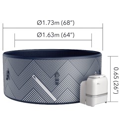 Basen SPA ogrodowe  MSpa Frame NAVAL 6 os. Wi-Fi 1800 l/h