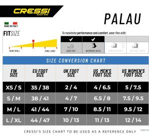 Cressi Palau Fins płetwy do nurkowania 44-47 EU freedivingu i snorkelingu