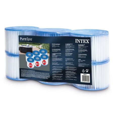 Filtr wkład INTEX 29011 wymienny do pompy Spa S1 6 szt