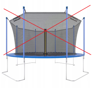 4 rury z zakończeniami do trampoliny Ultrasport 430 1/2 okręgu