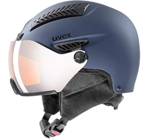 Uvex HLMT 600 visor - dla mężczyzn i kobiet - indywidualne dopasowanie - mit Visier -niebieski mat- 59-61 cm