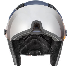 Uvex HLMT 600 visor - dla mężczyzn i kobiet - indywidualne dopasowanie - mit Visier -niebieski mat- 59-61 cm