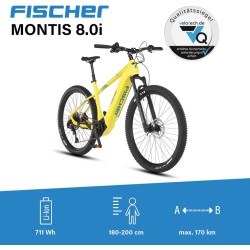 FISCHER Rower elektryczny MTB MONTIS 8.0i RH 49 cm, 90 Nm 36 V