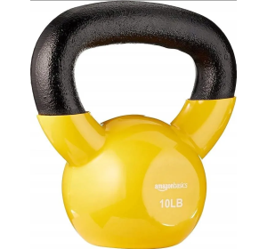 Amazon Basics Vinyl Kettlebell 10Lb 4,5kg Żółty