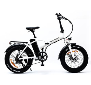 Rower elektryczny składany Italia Power Fatbike biały  FAT 20" 250W