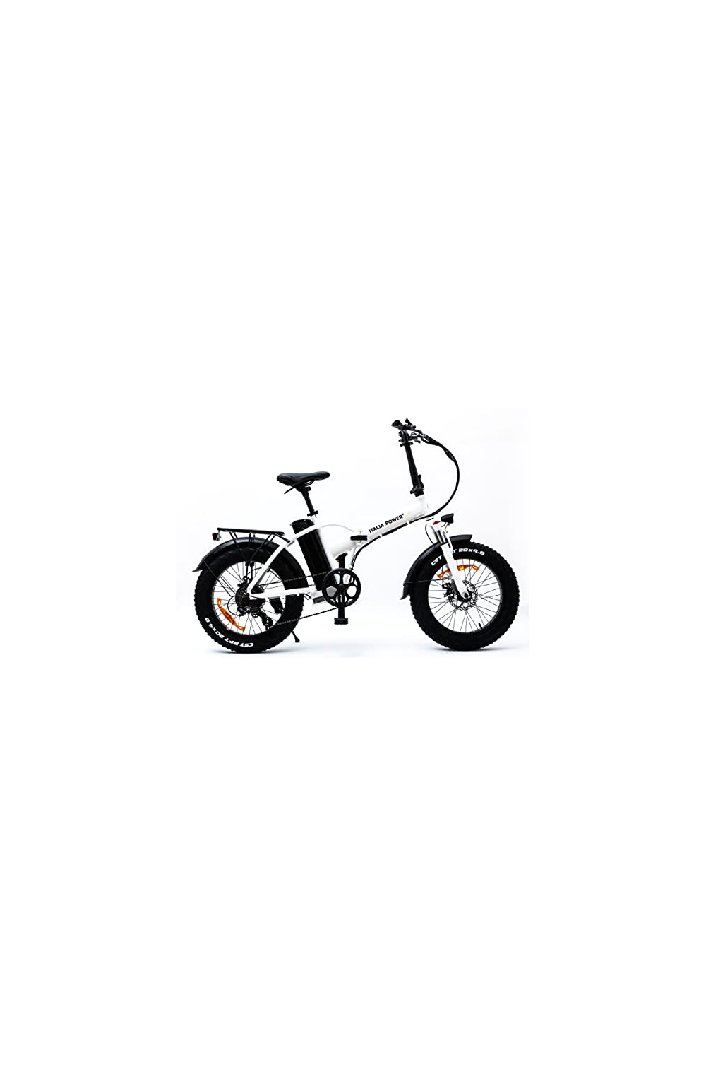 Rower elektryczny składany Italia Power Fatbike biały  FAT 20" 250W