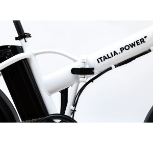 Rower elektryczny składany Italia Power Fatbike biały  FAT 20" 250W