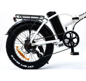 Rower elektryczny składany Italia Power Fatbike biały  FAT 20" 250W