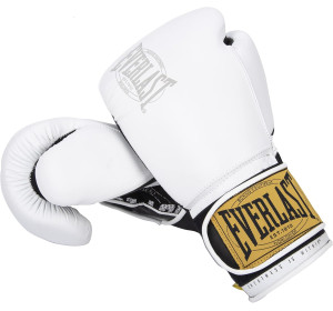 Everlast 1910 klasyczne rękawice treningowe 16 OZ WHITE