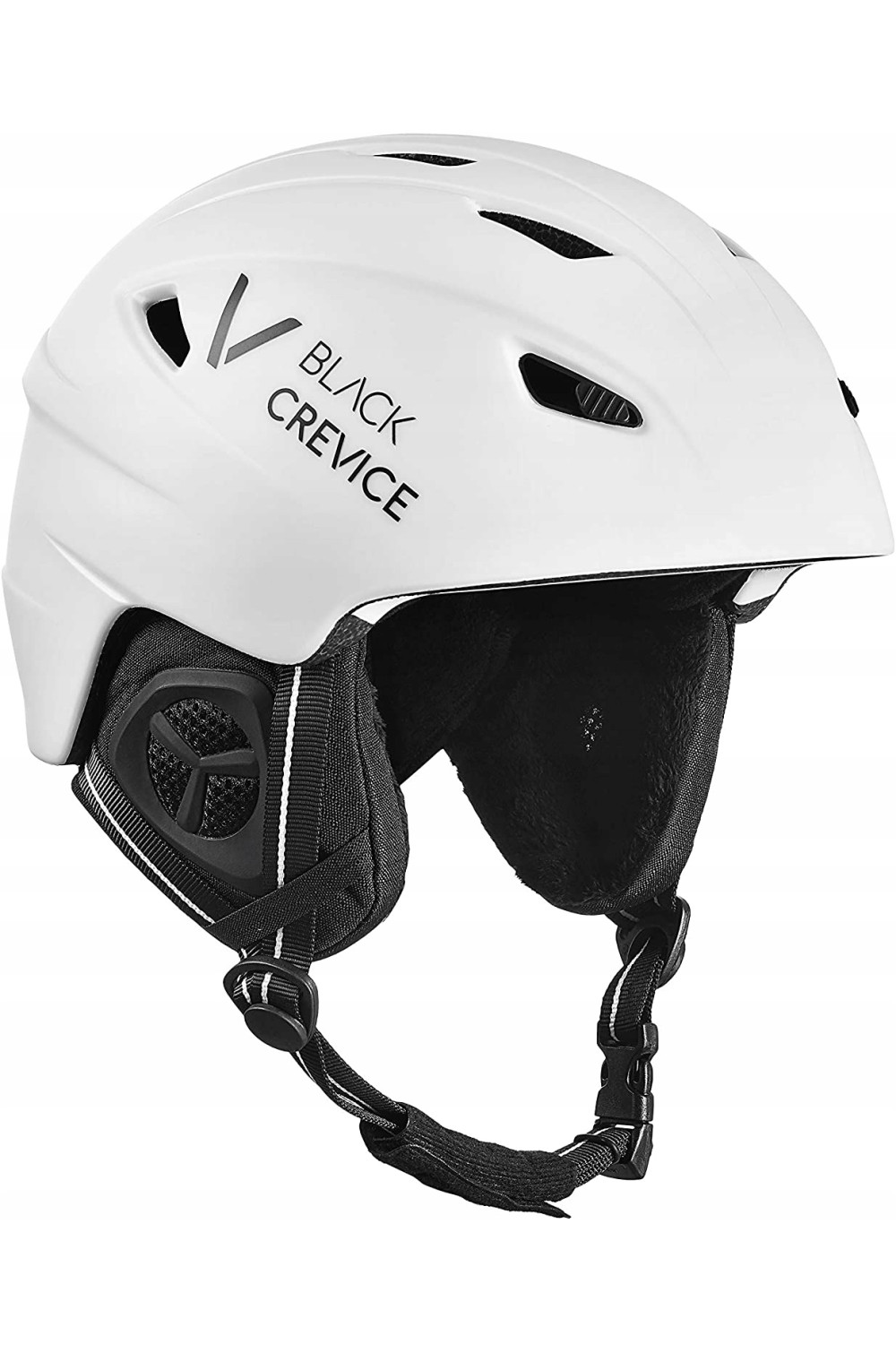 BLACK CREVICE Kask narciarski S 54-55cm Streif biały