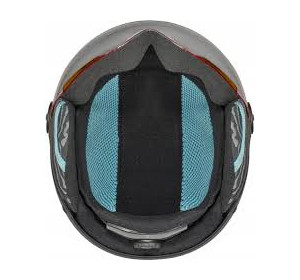 Kask narciarski Bolle jr quiz visor 49-52 cm czarny niebieski mat