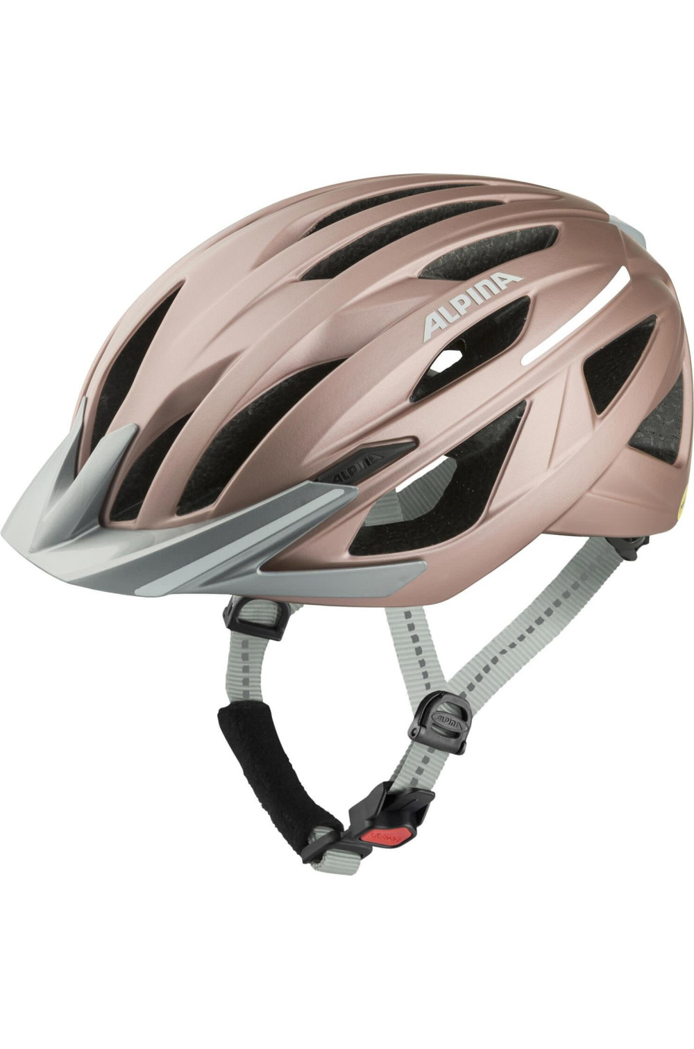 Kask rowerowy alpina gent mips 51-56cm rose matt światło led