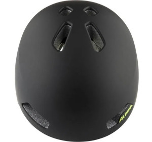 Kask rowerowy dziecięcy Alpina hackney 51-56 cm czarny / żółty neon, matt