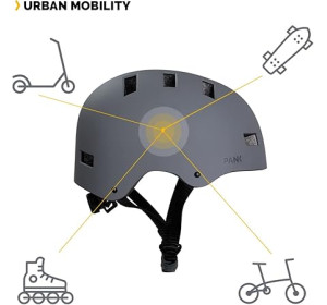 PANK Premium Urban Kask rowerowy BMX E-Scooter Skateboard swiatło L