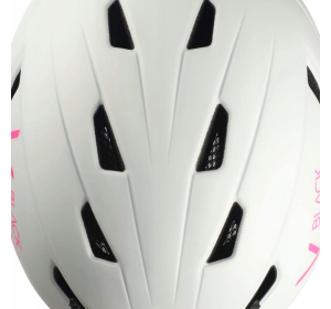 Kask narciarski XS 51-53cm biały z różowymi dodatkami  BLACK CREVICE