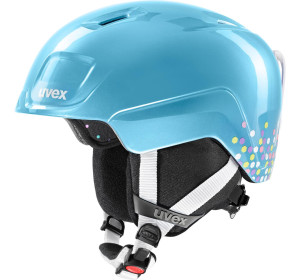 Kask narciarski dla dzieci uvex heyya błękitny konfetti XS 46-50 cm