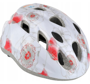 Kask rowerowy Fischer S/M 54-58 City Poppy biały w kwiatki