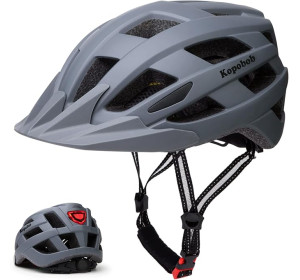 Kask rowerowy KOPOBOB  JL-018 szary  M 55-58 cm