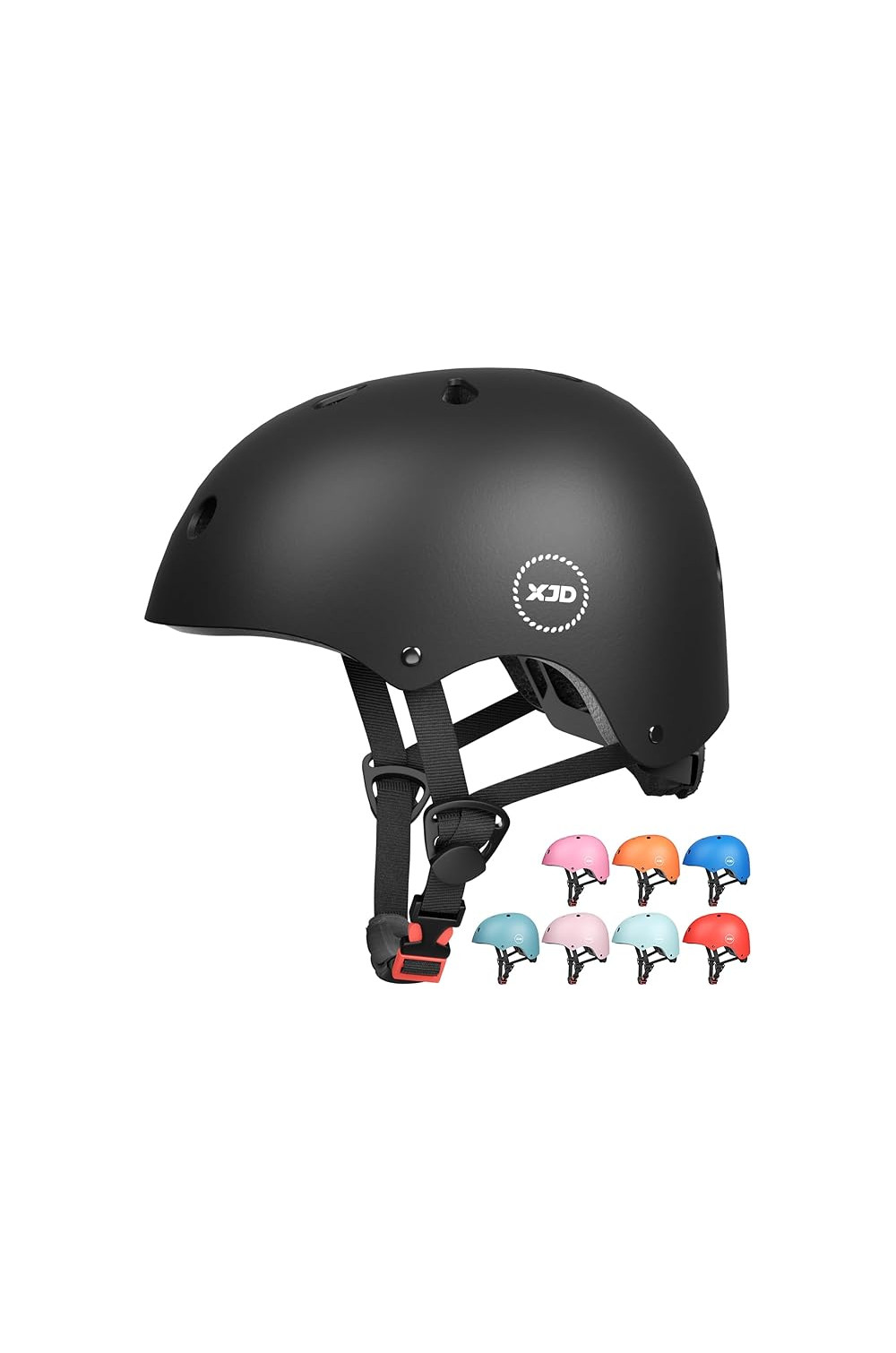 Kask rowerowy lub na rolki, dziecięcy XJD czarny M 54-59cm