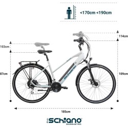 Rower elektryczny trekking wspomagany pedałami Schiano E-Wave 28