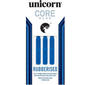 Lotki do darta Unicorn Core Plus Rubberised Brass Blue 3 sztuki