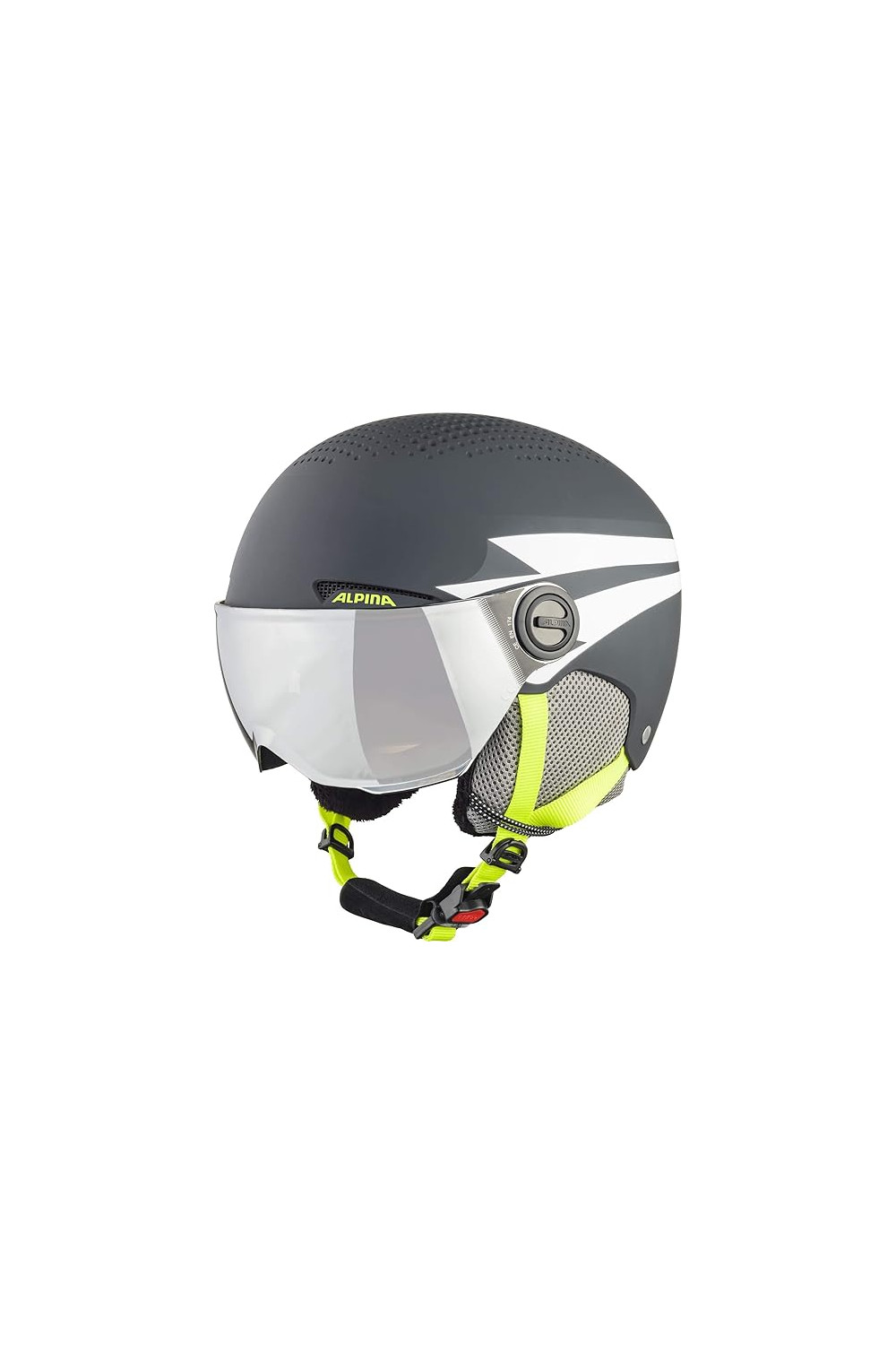 Kask narciarski Alpina zupo visor q-lite 51-55 cm charcoal-neon mat