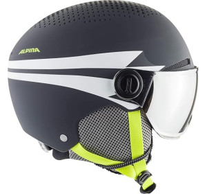 Kask narciarski Alpina zupo visor q-lite 51-55 cm charcoal-neon mat