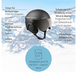 Kask narciarski z wizjerem Black Crevice Gstaad roz. M/L(58-61cm)