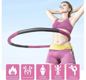 Hula hoop z wypustkami HD-LINE rożowe